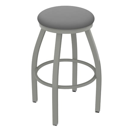 Holland Bar Stool Co 36" Swivel X-Tall Bar Stool, Nickel Finish, Canter Grey Seat 80236AN007